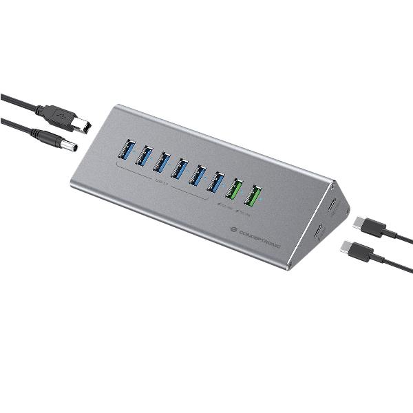 Conceptronic 10-IN-1 60W USB 3.0 HUB CHARGER